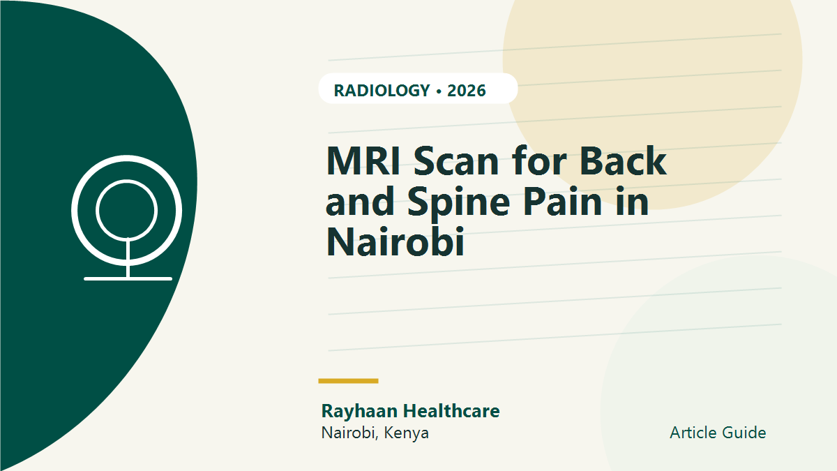 MRI Scan for Back and Spine Pain in Nairobi
