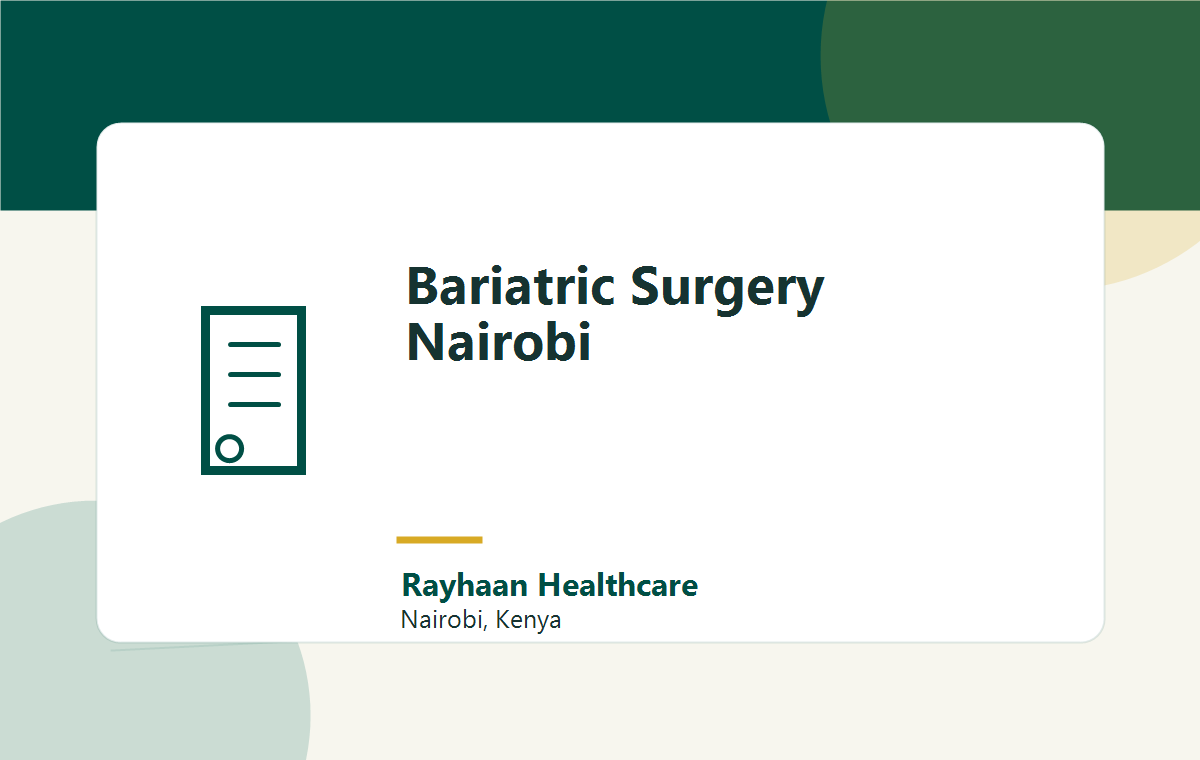 Bariatric Surgery Nairobi